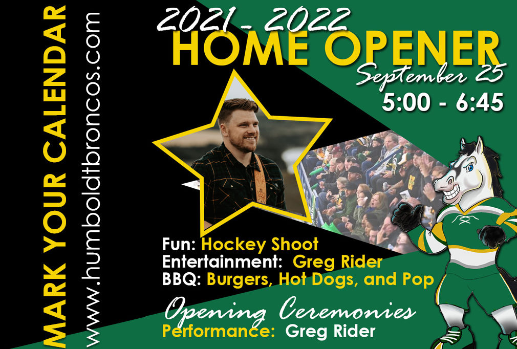 Humboldt Broncos opening ceremony before season opening game 