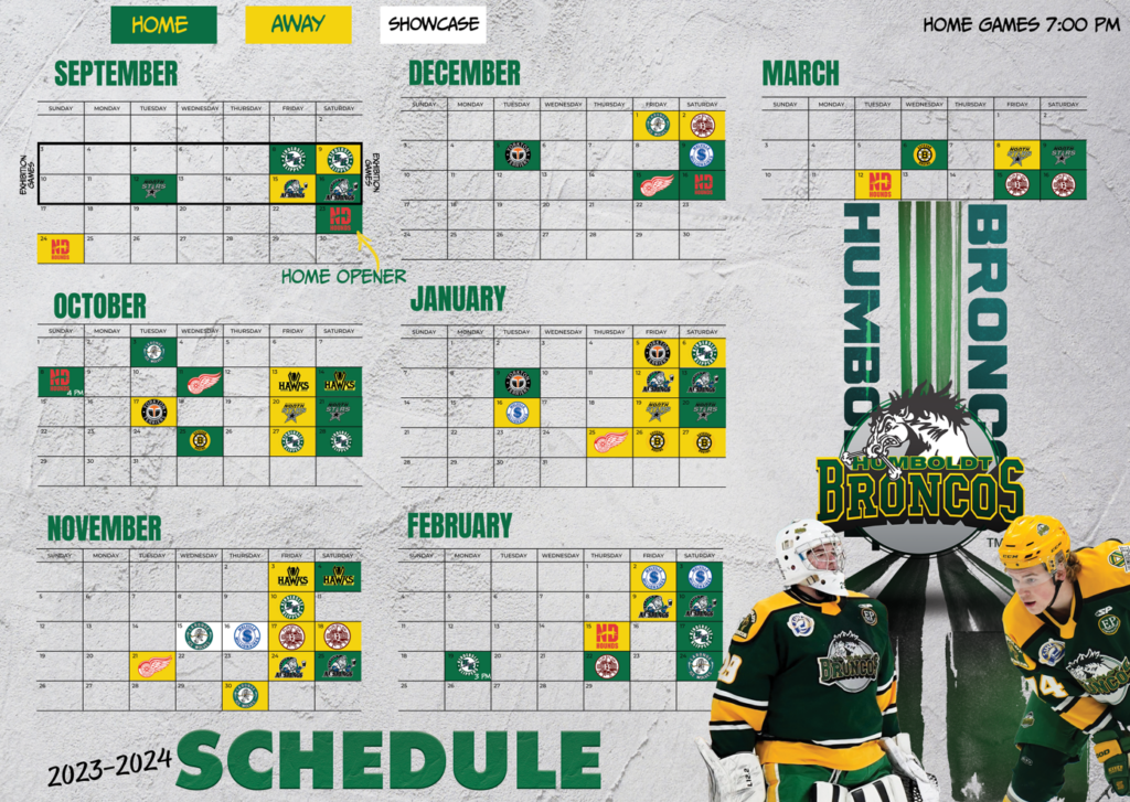 Humboldt Broncos Announce 2023/24 Schedule | Humboldt Broncos