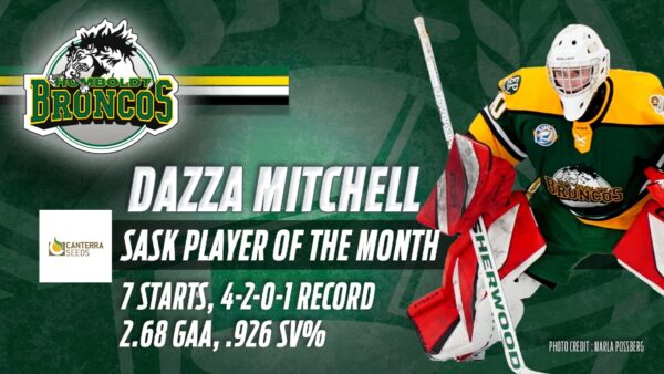 DAZZA MITCHELL – Canterra Seeds Sask Player Of The Month